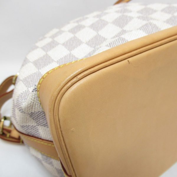 9 Louis Vuitton Noe BB Shoulder Bag Damier Azur Canvas White Women LV