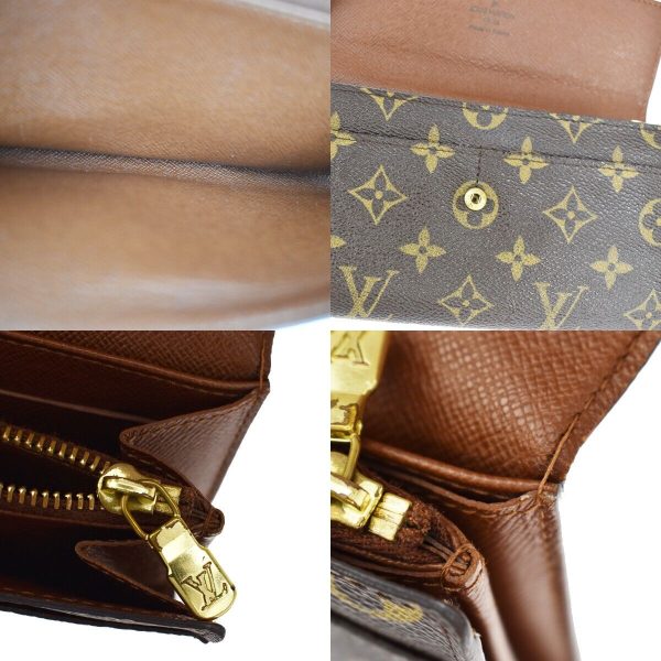 9 Louis Vuitton Porte Monnaie Credit Long Wallet Monogram Leather