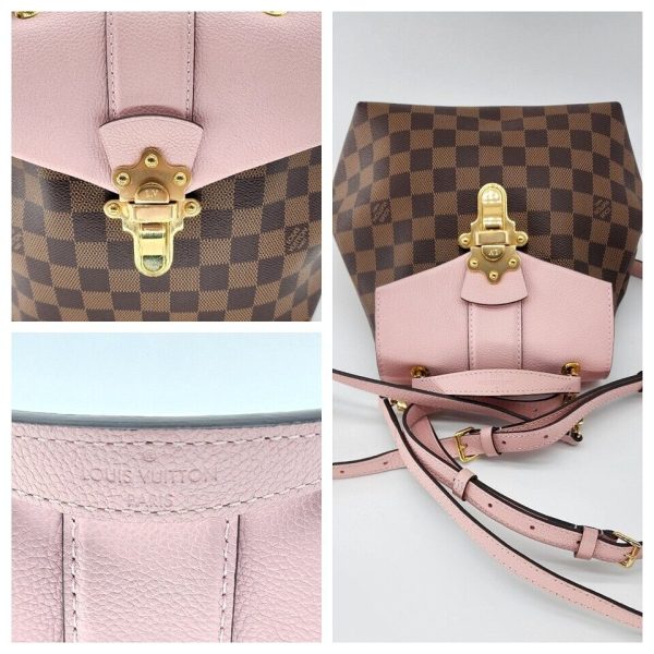 9 Louis Vuitton Clapton Backpack Damier Ebene Canvas Pink