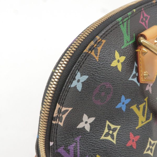 9 Louis Vuitton Monogram Multi Color Alma PM Hand Bag black