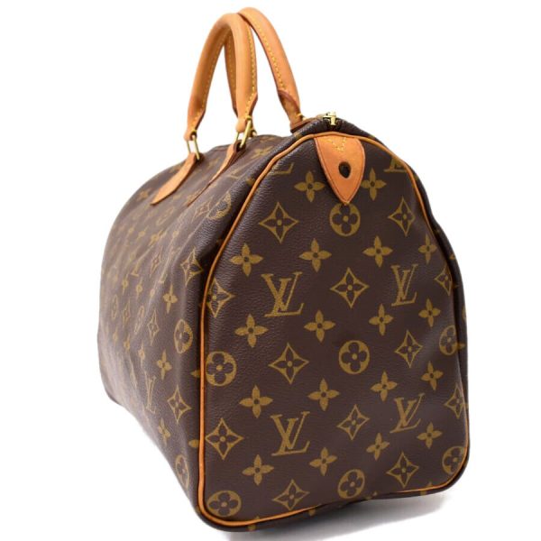 s l1600 1 LOUIS VUITTON Monogram Speedy 35 LV Hand Bag Brown Canvas