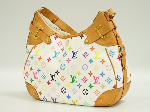 s l1600 1 Louis Vuitton Greta Multicolor Canvas Shoulder Bag White