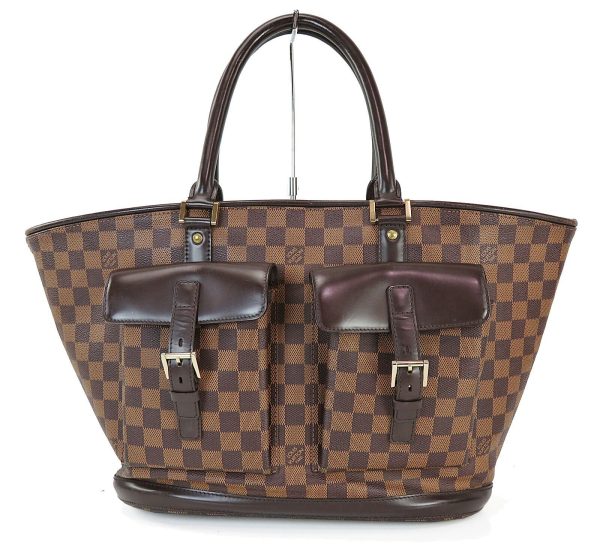 s l1600 1 LOUIS VUITTON Manosque GM Damier Ebene Tote Bag Purse