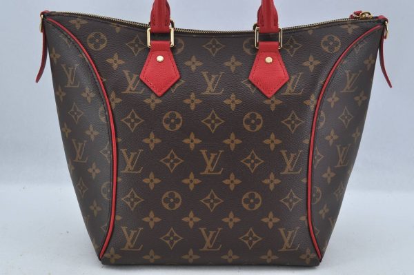 s l1600 1 Louis Vuitton Monogram Tournelle PM 2Way Shoulder Tote Bag Red