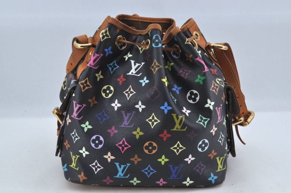 s l1600 1 Louis Vuitton Monogram Multicolor Petite Noe Shoulder Bag Black