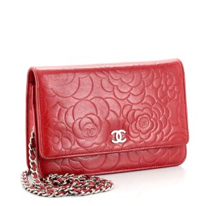 s l1600 1 Chanel Wallet on Chain Camellia Lambskin Red