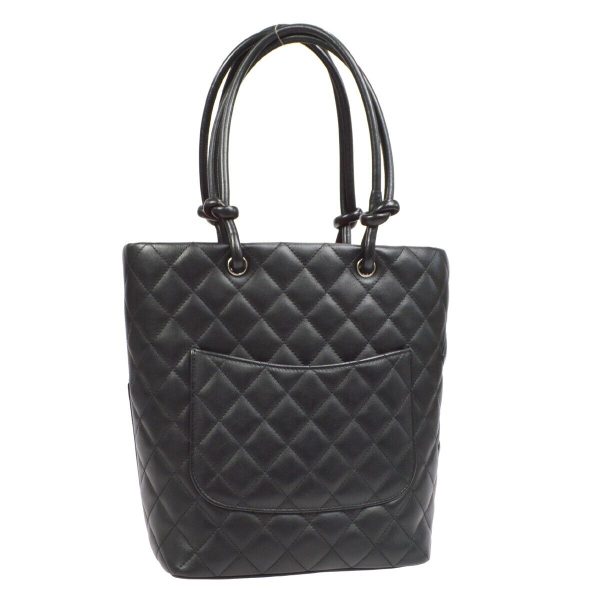 s l1600 1 CHANEL Quilted Cambon Ligne CC Hand Tote Bag Black Calfskin