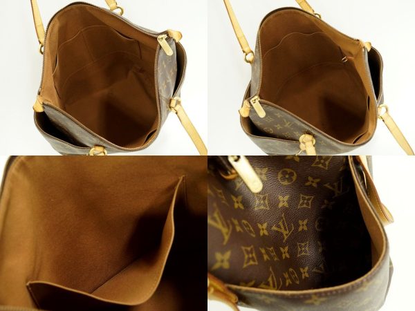 s l1600 10 Louis Vuitton Totally MM Monogram Canvas Shoulder Tote Bag Brown