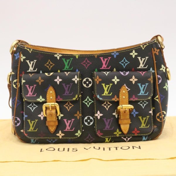 s l1600 10 LOUIS VUITTON Multicolor Lodge GM Shoulder Bag Black