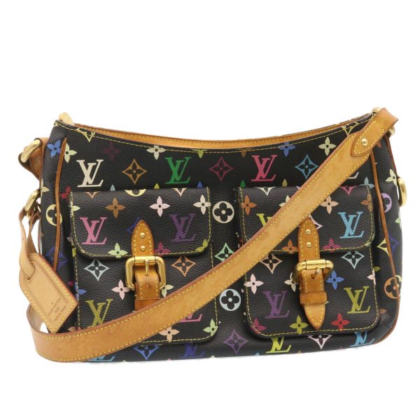 s l1600 LOUIS VUITTON Multicolor Lodge GM Shoulder Bag Black