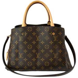 s l1600 LOUIS VUITTON Montaigne MM Monogram Canvas Shoulder Bag Brown