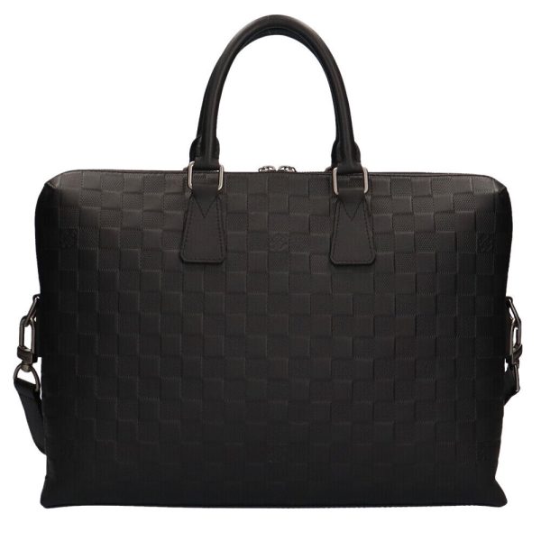 s l1600 2 LOUIS VUITTON Porte Documents Jules Shoulder Bag leather Damier Anfini