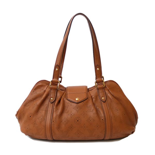 s l1600 2 LOUIS VUITTON Runner PM Mahina Leather Cognac Shoulder Bag