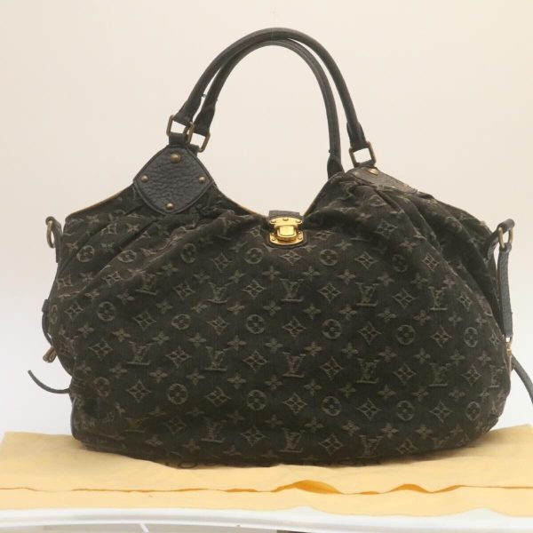 s l1600 2022 10 24T085422315 Louis Vuitton XL Denim Canvas Black Shoulder Bag