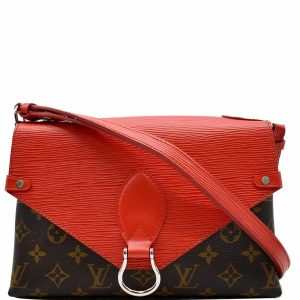 s l1600 2022 10 29T085549060 LOUIS VUITTON Saint Michel Monogram Epi Leather Shoulder Bag Red