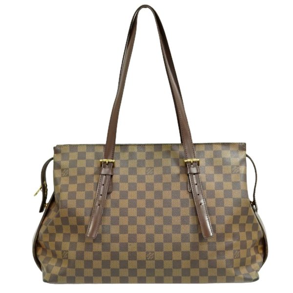 s l1600 Louis Vuitton Chelsea N5 Damier Ebene Canvas Shoulder Tote Bag Purse Brown