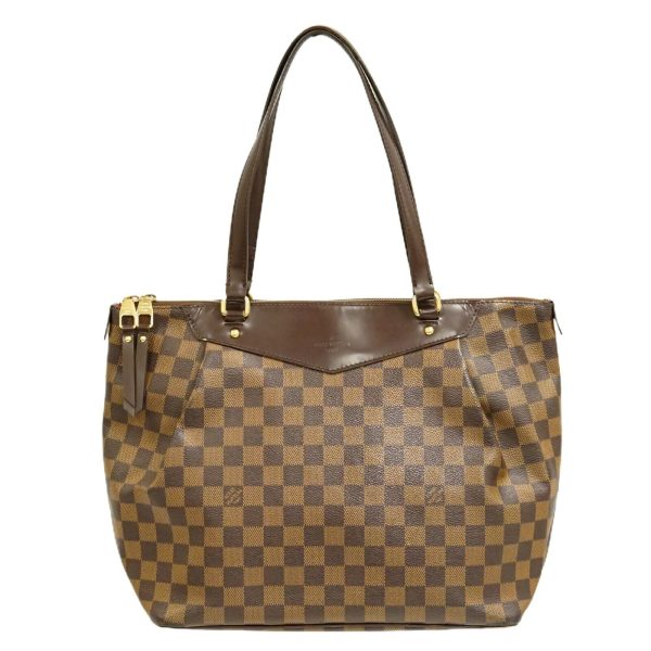 s l1600 Louis Vuitton Westminster GM Damier Ebene Canvas Shoulder Tote Bag Purse