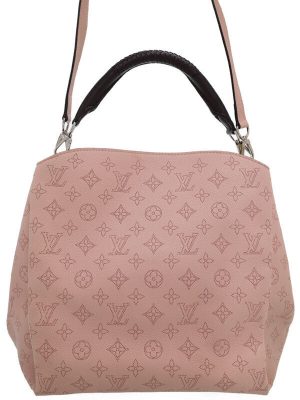 s l1600 LOUIS VUITTON Babylon PM Mahina Leather Shoulder Bag Pink