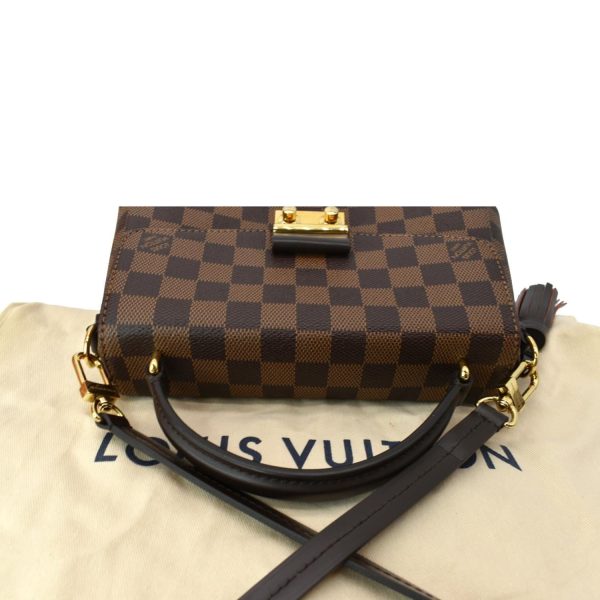 s l1600 3 LOUIS VUITTON Croisette Damier Ebene Crossbody Bag Brown