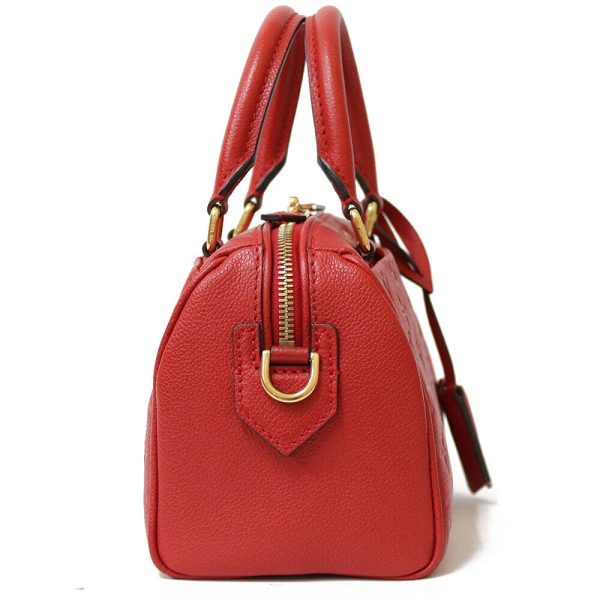 s l1600 3 LOUIS VUITTON Mini Speedy Bandouliere Vernis Leather CrossBody Monogram Red