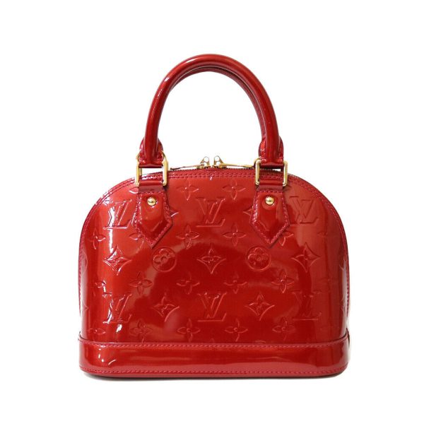 s l1600 3 LOUIS VUITTON Shoulder Bag Red Pomdamul Monogram Vernis Alma BB