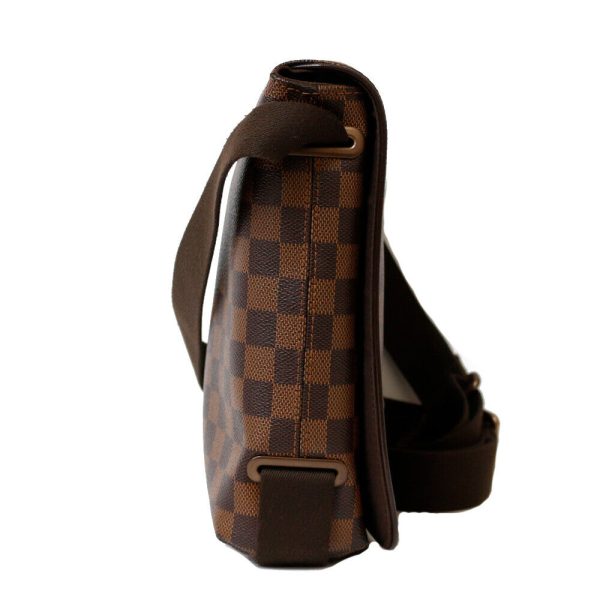 s l1600 3 LOUIS VUITTON Damier Ebene Brooklyn PM Shoulder Bag Brown