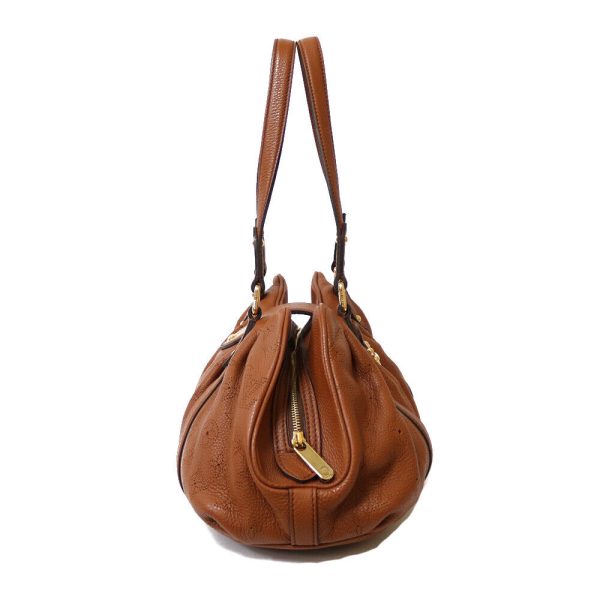 s l1600 3 LOUIS VUITTON Runner PM Mahina Leather Cognac Shoulder Bag