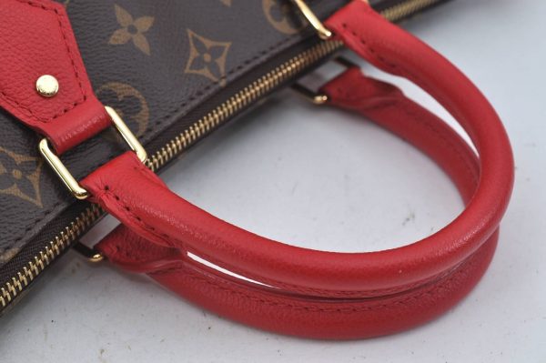 s l1600 3 Louis Vuitton Monogram Tournelle PM 2Way Shoulder Tote Bag Red