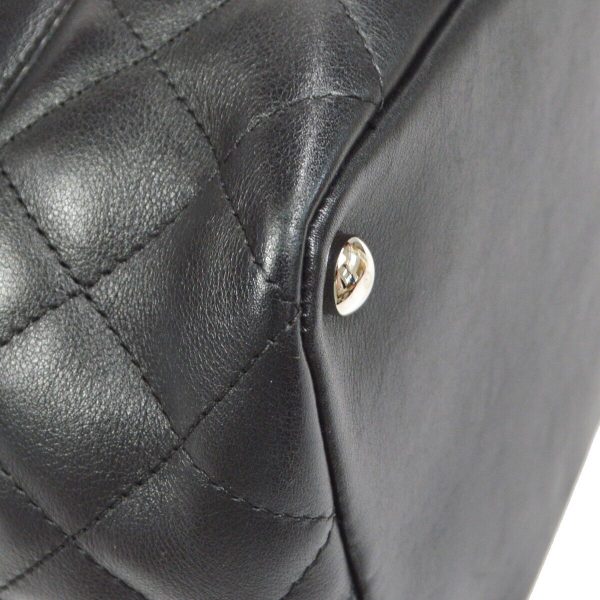 s l1600 3 CHANEL Quilted Cambon Ligne CC Hand Tote Bag Black Calfskin