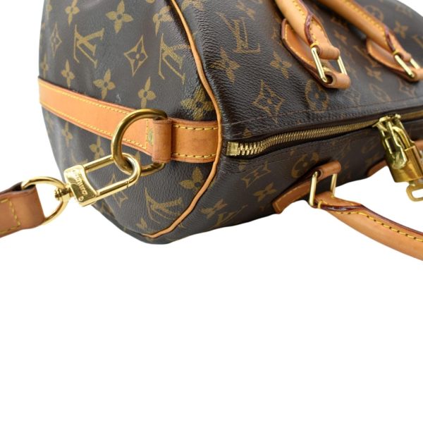 s l1600 4 LOUIS VUITTON Speedy 30 Bandouliere Monogram Canvas Shoulder Bag Brown