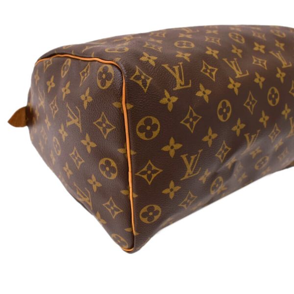 s l1600 4 LOUIS VUITTON Monogram Speedy 35 LV Hand Bag Brown Canvas