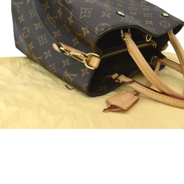 s l1600 4 LOUIS VUITTON Montaigne MM Monogram Canvas Shoulder Bag Brown