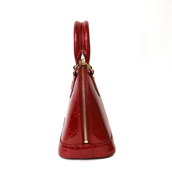 s l1600 4 LOUIS VUITTON Shoulder Bag Red Pomdamul Monogram Vernis Alma BB