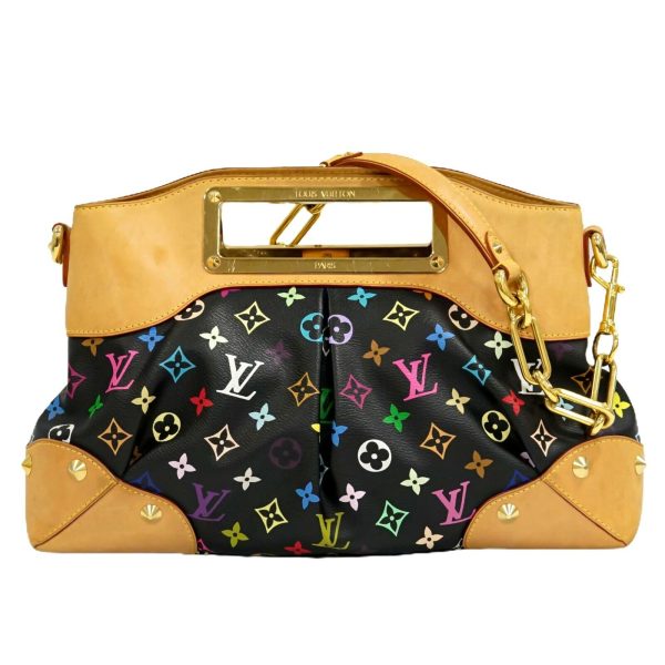 s l1600 Louis Vuitton Judy MM Monogram Multicolor Canvas 2way Bag Noir