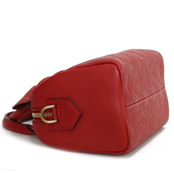 s l1600 5 LOUIS VUITTON Mini Speedy Bandouliere Vernis Leather CrossBody Monogram Red