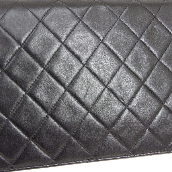 s l1600 5 CHANEL Full Flap Quilted CC Chain Shoulder Bag Purse Black