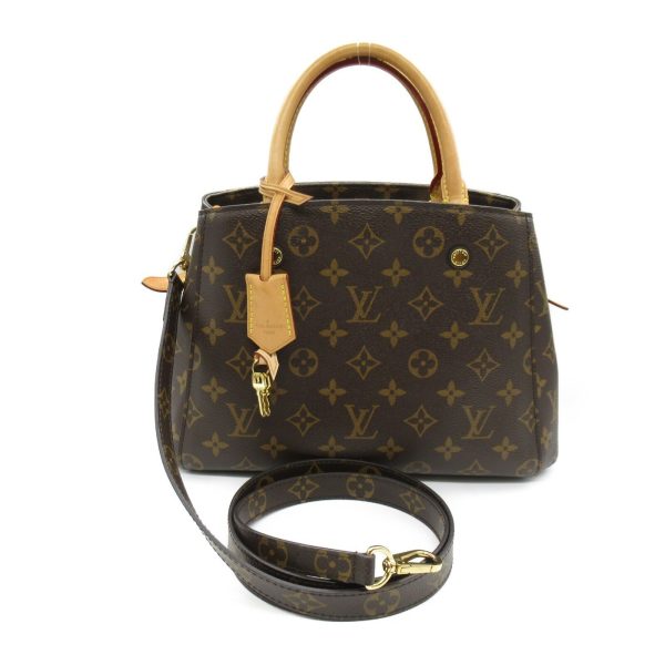 s l1600 6 LOUIS VUITTON Montaigne BB Tote Bag Monogram canvas Brown