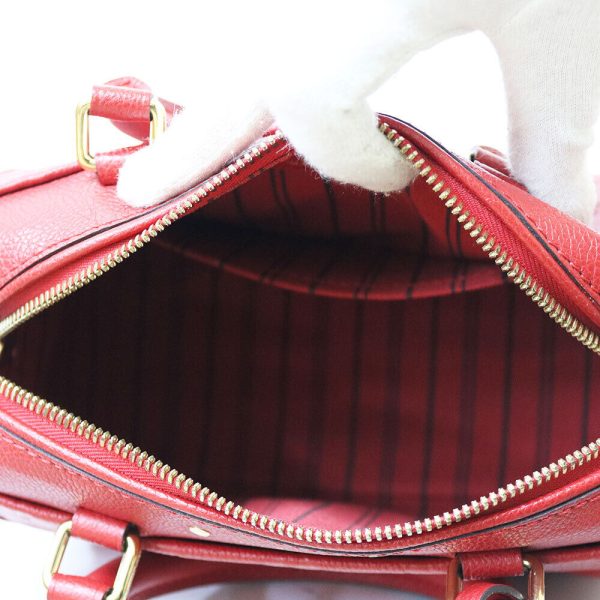 s l1600 6 LOUIS VUITTON Mini Speedy Bandouliere Vernis Leather CrossBody Monogram Red