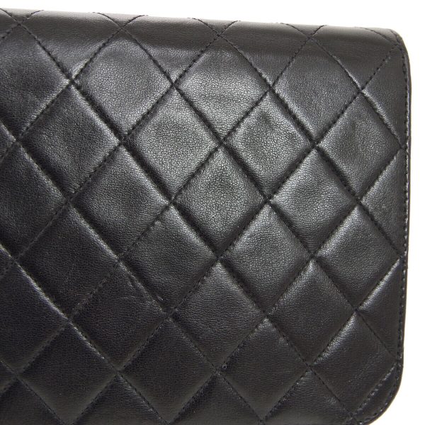 s l1600 6 CHANEL Full Flap Quilted CC Chain Shoulder Bag Purse Black