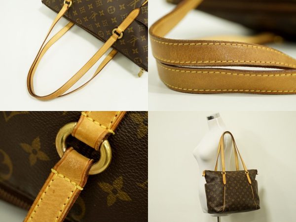 s l1600 7 Louis Vuitton Totally MM Monogram Canvas Shoulder Tote Bag Brown