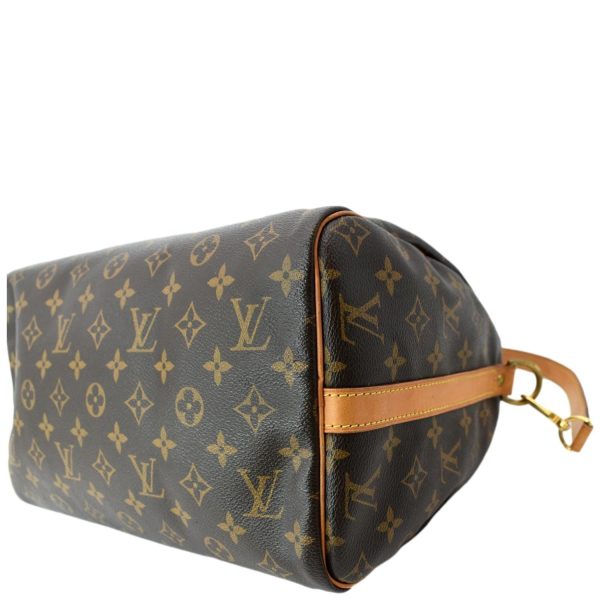 s l1600 7 LOUIS VUITTON Speedy 30 Bandouliere Monogram Canvas Shoulder Bag Brown