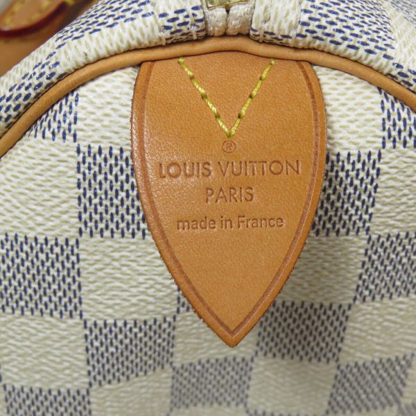 s l1600 8 LOUIS VUITTON Boston bag Speedy 35 Damier Azure Damier canvas handbag