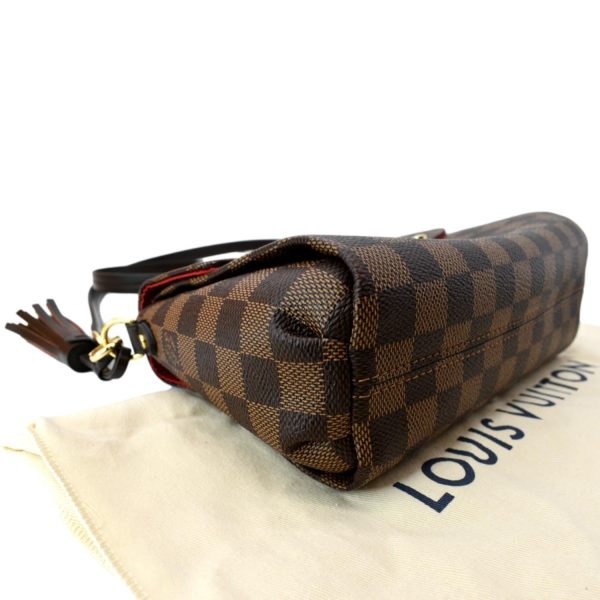 s l1600 8 LOUIS VUITTON Croisette Damier Ebene Crossbody Bag Brown