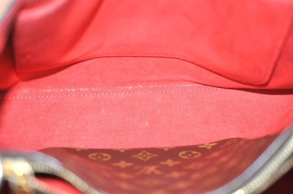 s l1600 9 Louis Vuitton Monogram Flower Tote Coquelicot Shoulder Bag Red