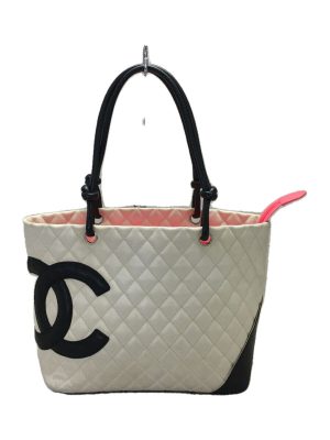 s l1600 CHANEL Large Tote Bag Cambon Line Calfskin Leather White 14cm x 25cm x 295cm