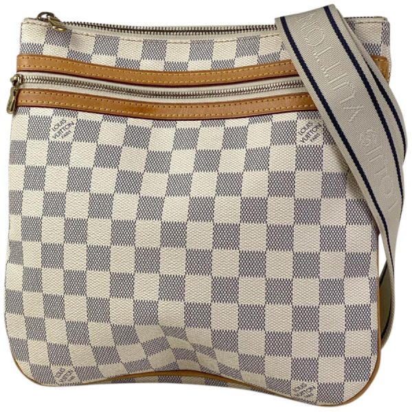 1 Louis Vuitton Pochette Bosphore Crossbody Bag Damier Azur White