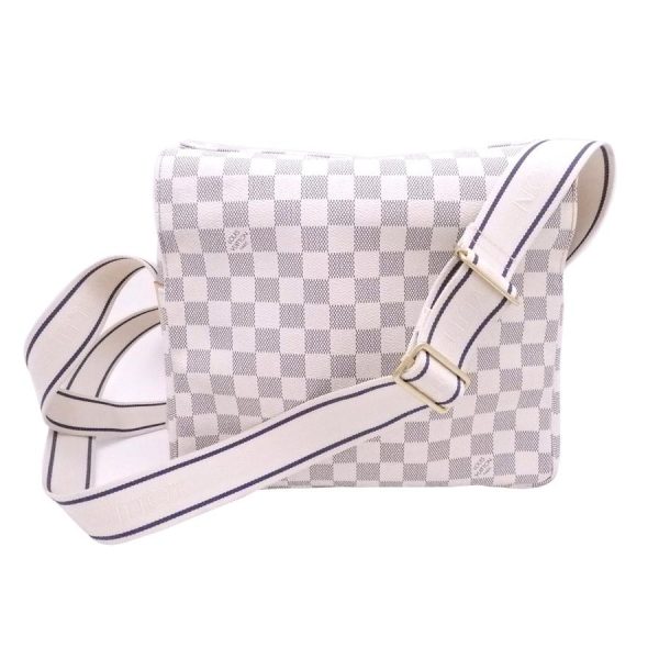 1 Louis Vuitton Crossbody Bag Damier Azur Naviglio White