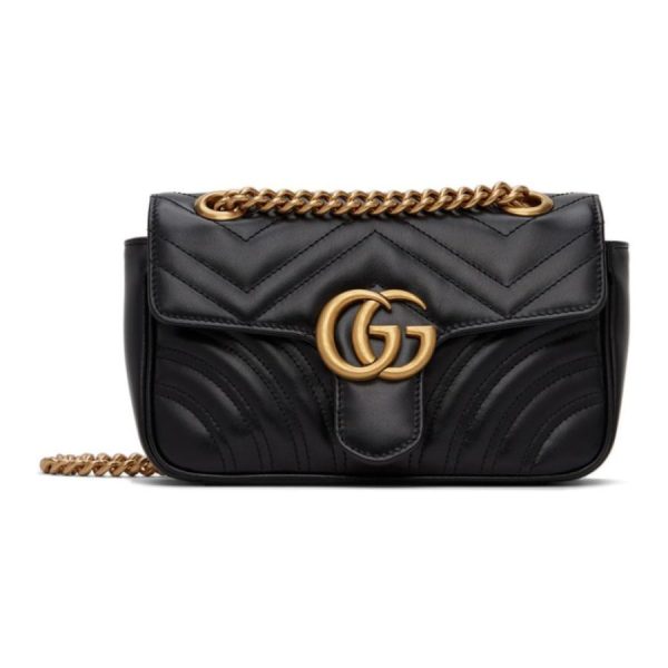 1 Gucci Marmont Black Mini GG Shoulder Bag