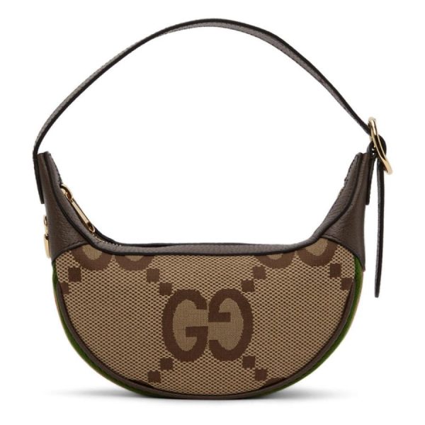 1 Gucci Ophidia Jumbo Brown Beige Mini GG Shoulder Bag