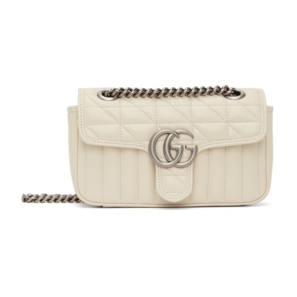 1 Gucci Marmont White Mini GG Shoulder Bag